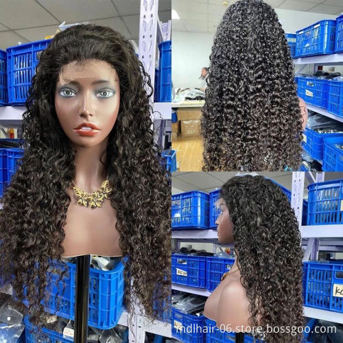 30Inch Water Wave Wig 4x4 Lace Closure Front Human Hair Wigs For Black Women Short Curly Brazilian 13x4 Deep Wave Frontal Wig